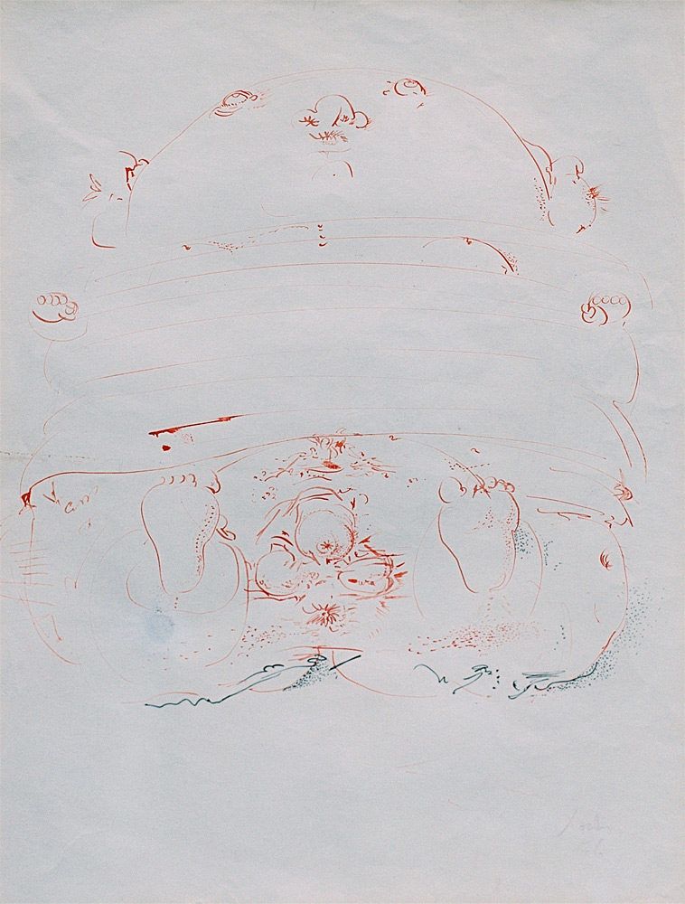 Dessin de Dado : Sans titre, 1956