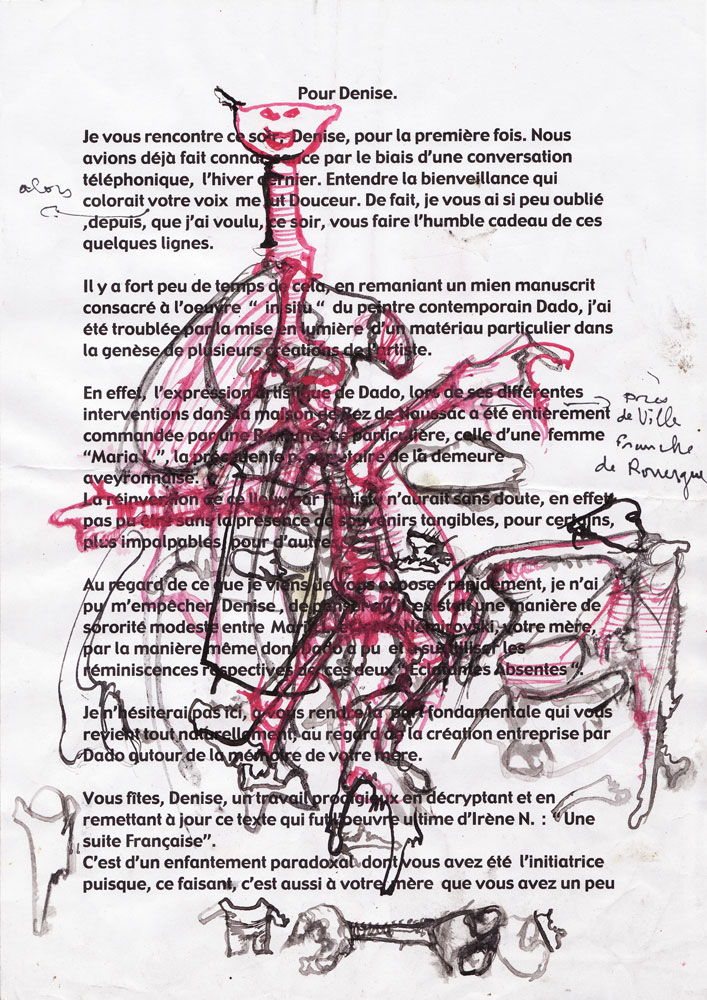 Lettre de Yanitza &agrave; Denise Epstein, p.1