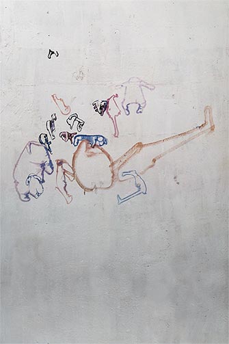 South wall in ceramics workshop at H&eacute;rouval
