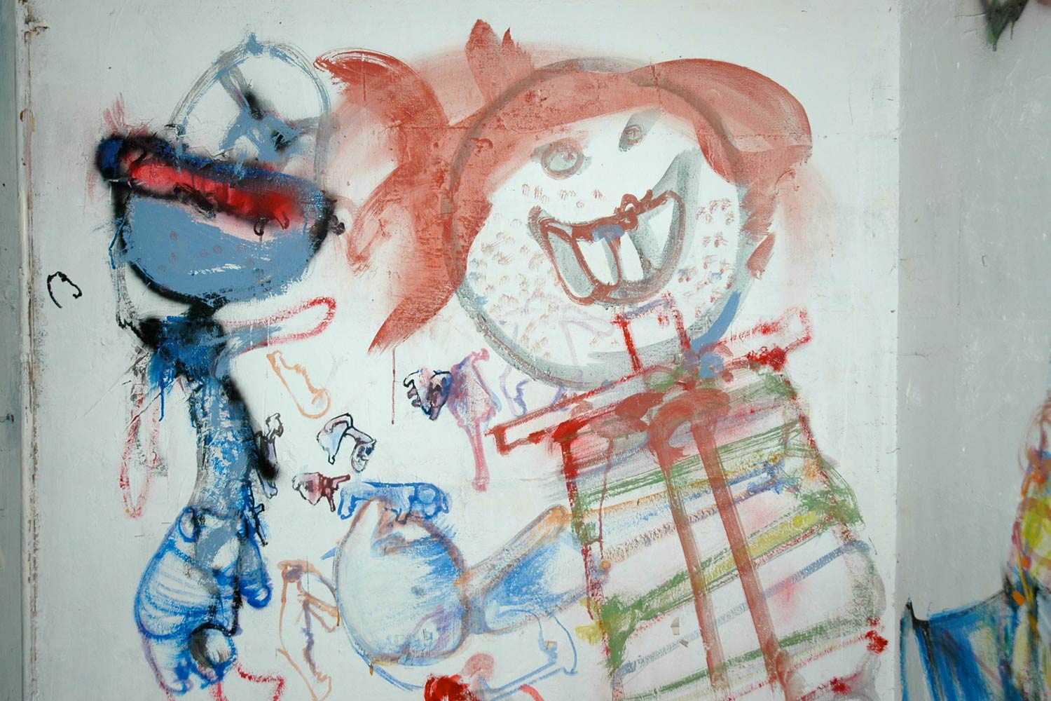 Dado : peintures murales d&rsquo;H&eacute;rouval &ndash; Atelier de c&eacute;ramiques &ndash; Mur sud