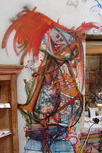 Mur sud de la cuisine d&rsquo;H&eacute;rouval