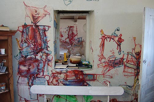 Mur sud de la cuisine d&rsquo;H&eacute;rouval