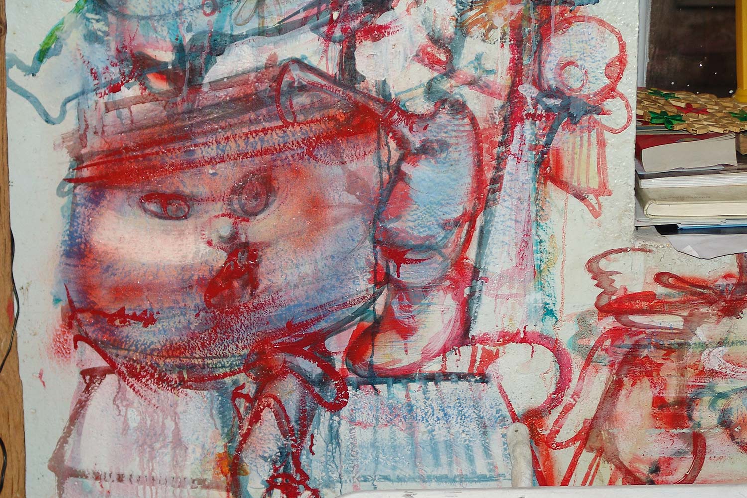 Dado : peintures murales d&rsquo;H&eacute;rouval &ndash; Cuisine &ndash; Mur sud