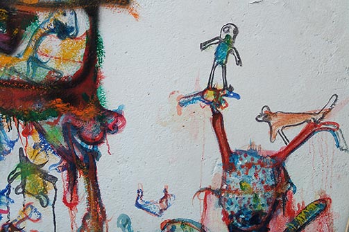 Mur sud de la cuisine d&rsquo;H&eacute;rouval