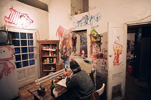 Mur sud de la cuisine d&rsquo;H&eacute;rouval