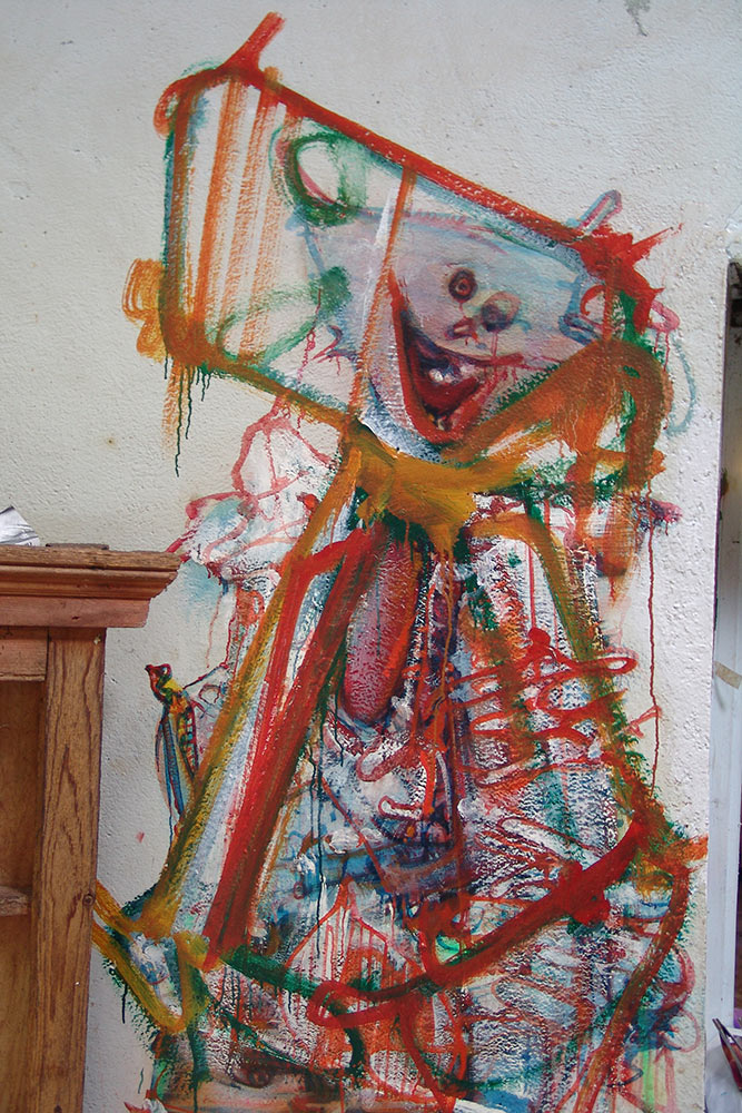 Dado : peintures murales d&rsquo;H&eacute;rouval &ndash; Cuisine &ndash; Mur sud