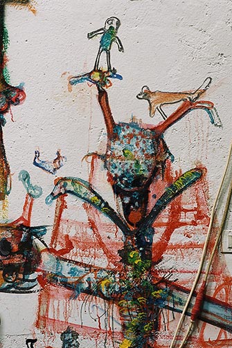 Mur sud de la cuisine d&rsquo;H&eacute;rouval