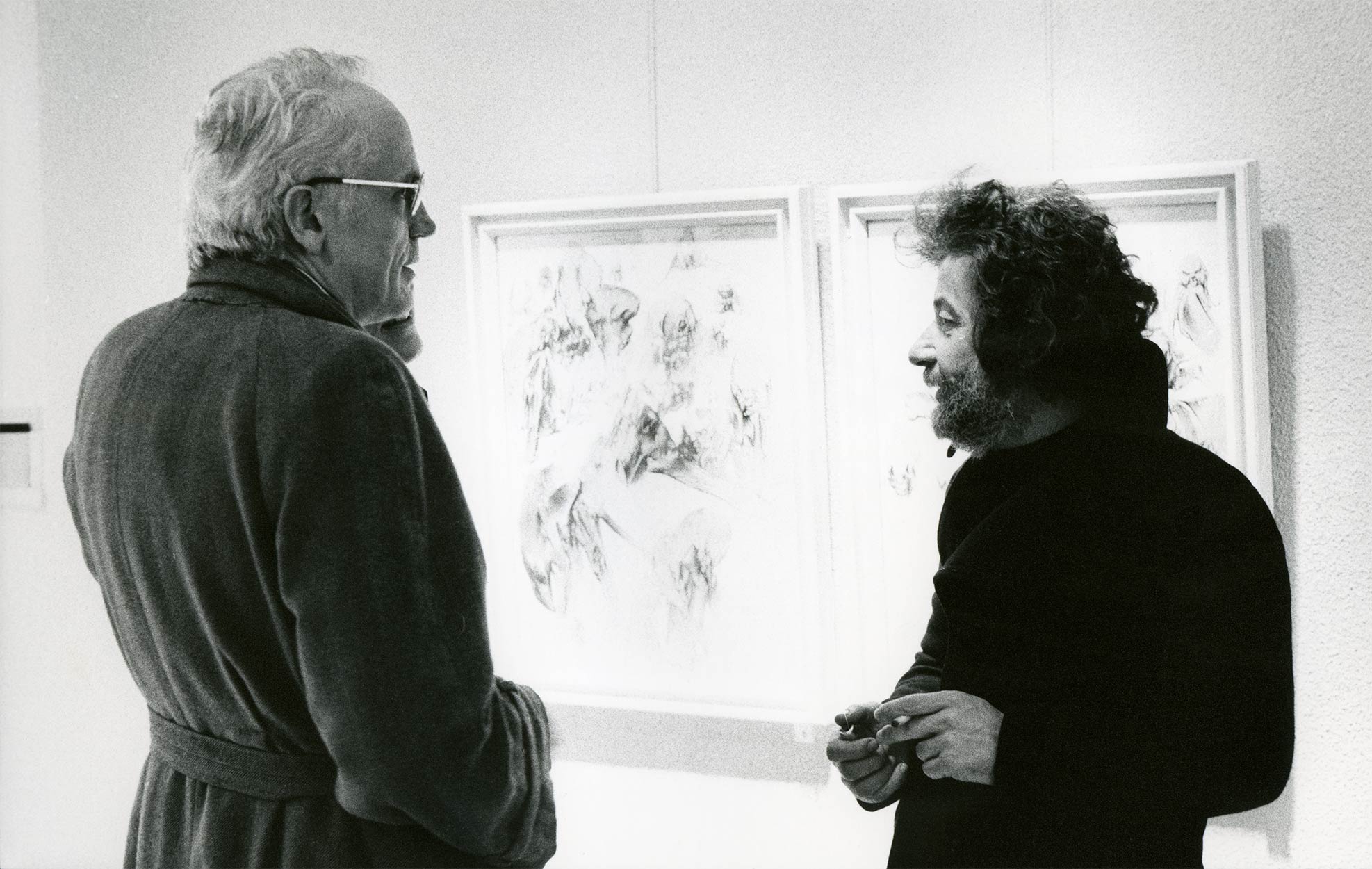 Alain Jouffroy et Dado en 1978