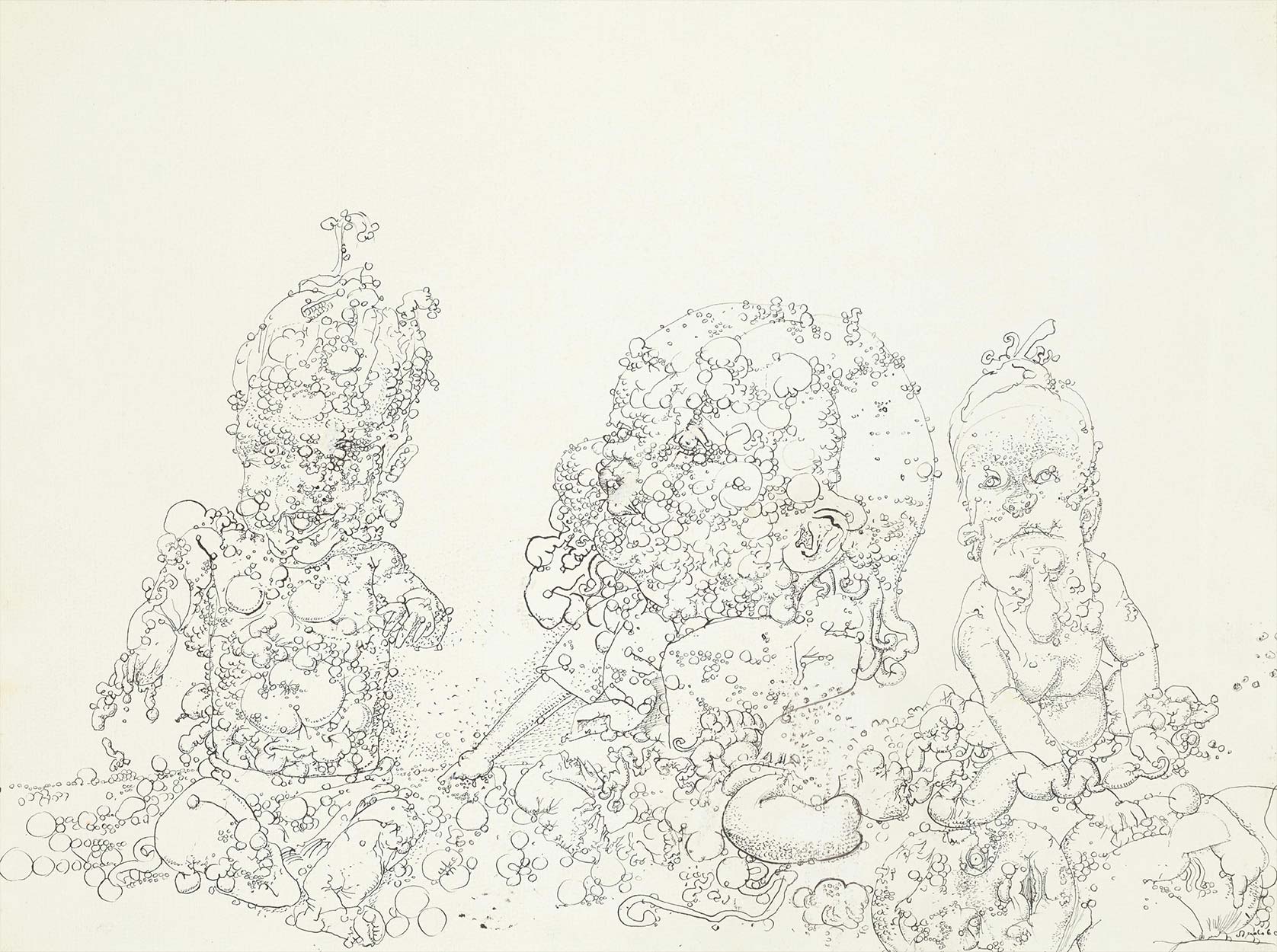 Dessin de Dado : Sans titre, 1960