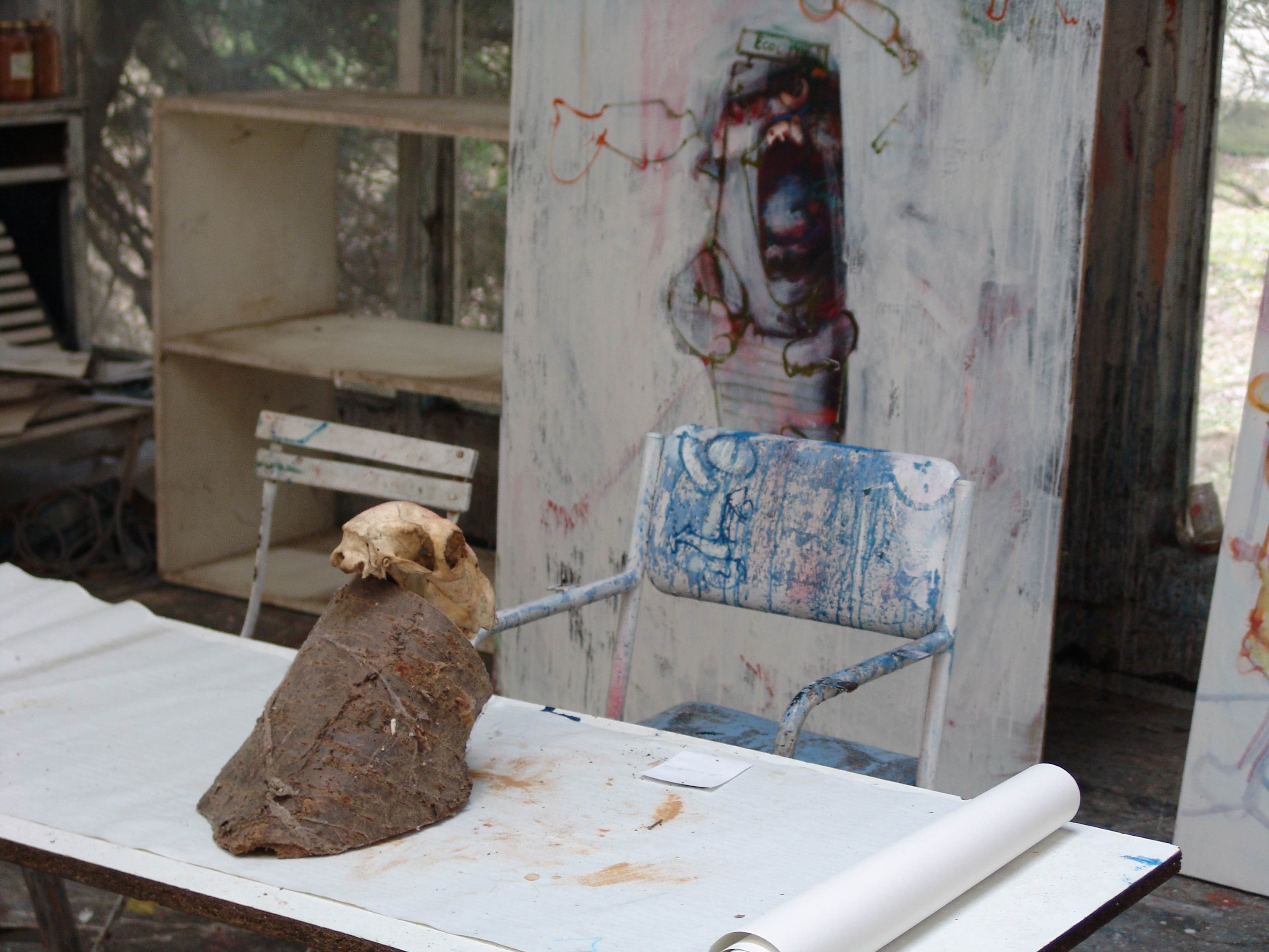 Sculptures at Dado’s studio in 2009