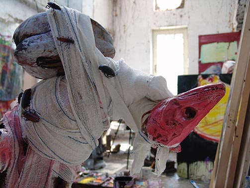 Sculpture at Dado’s studio in March 2009