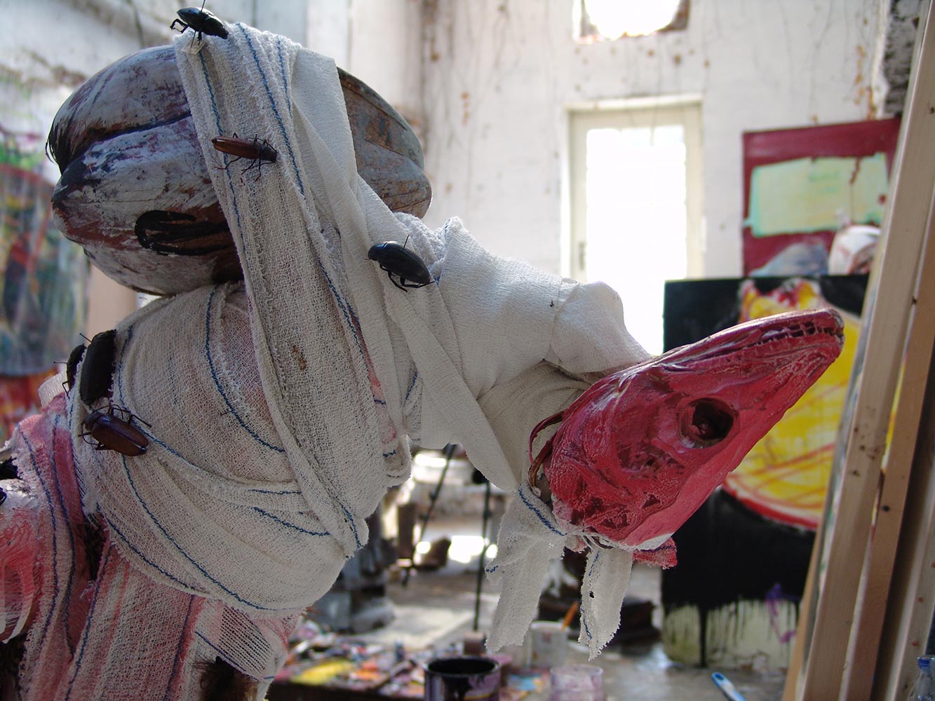 Sculpture at Dado’s studio in 2009