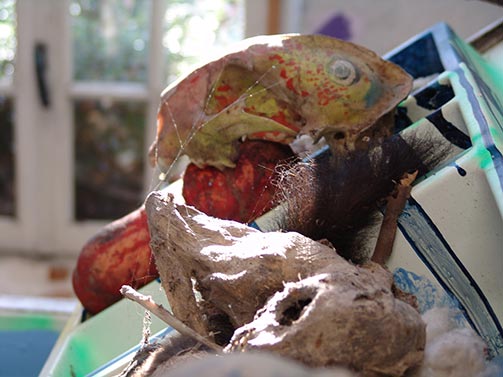 Sculpture dans l’atelier de Dado en 2009