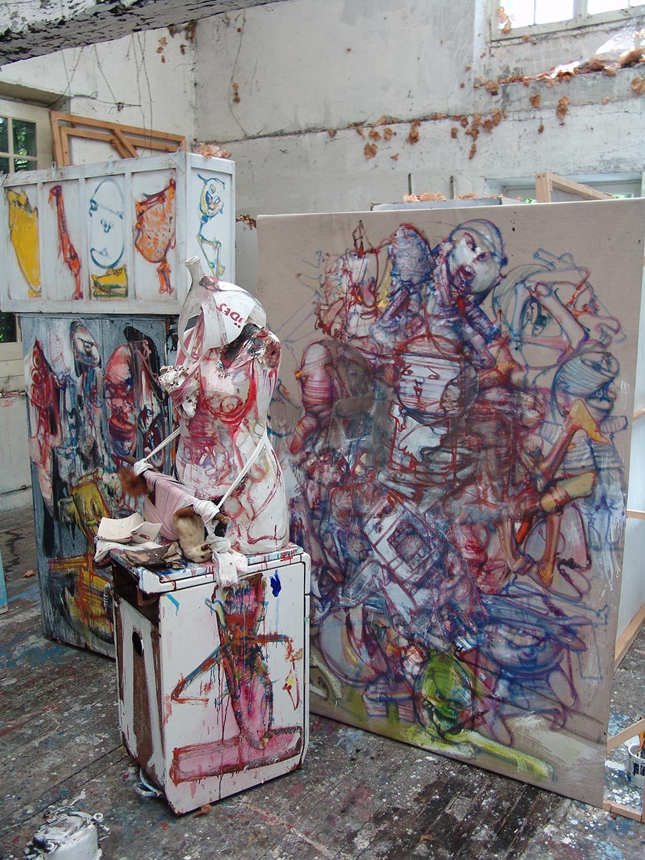 Dado’s studio in 2009