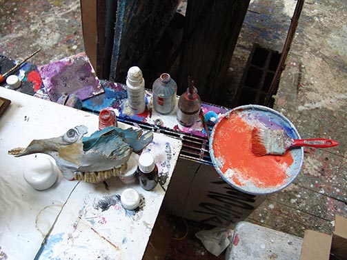 Dado’s studio in August 2009