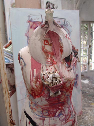 Sculpture dans l’atelier de Dado en 2009