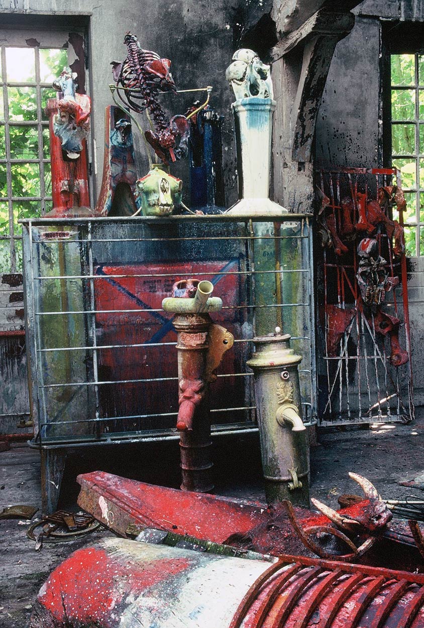 Sculptures at Dado’s studio in 1989