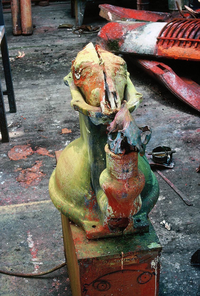 Sculptures dans l’atelier de Dado en 1989