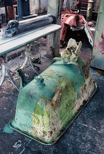 Sculptures at Dado’s studio in 1989.