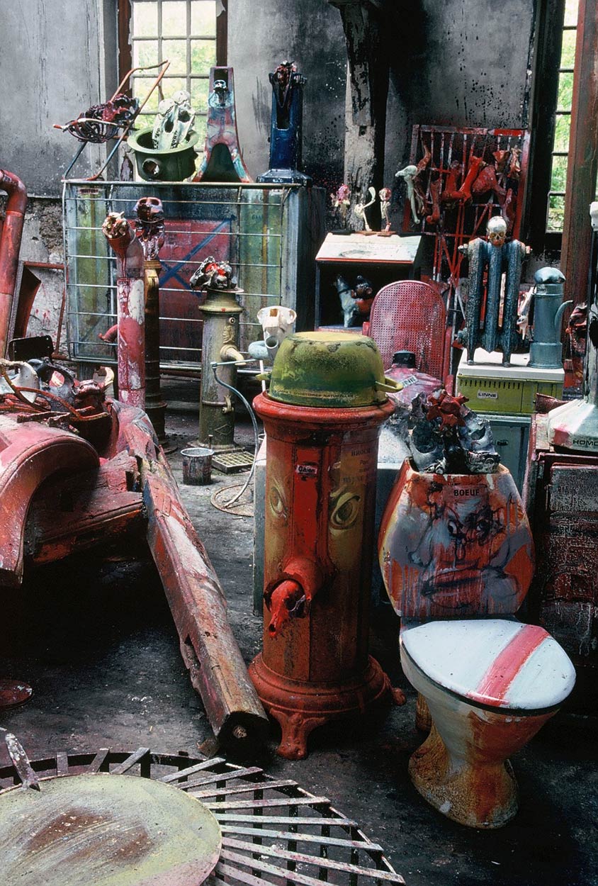 Sculptures dans l’atelier de Dado en 1989