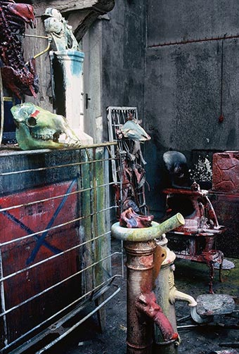 Sculptures at Dado’s studio in 1989.