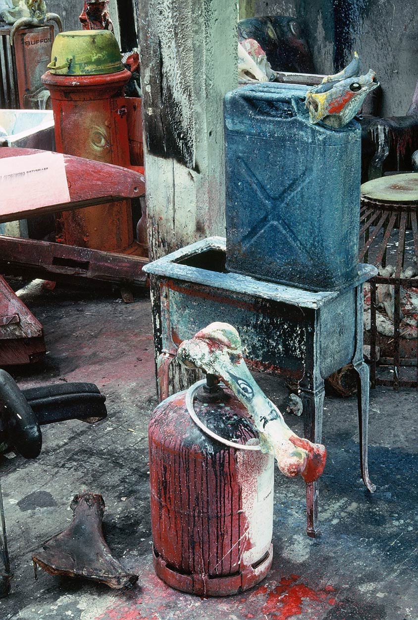 Sculptures at Dado’s studio in 1989