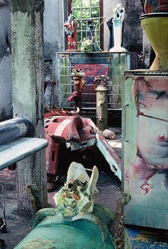 Sculptures at Dado’s studio in 1989.