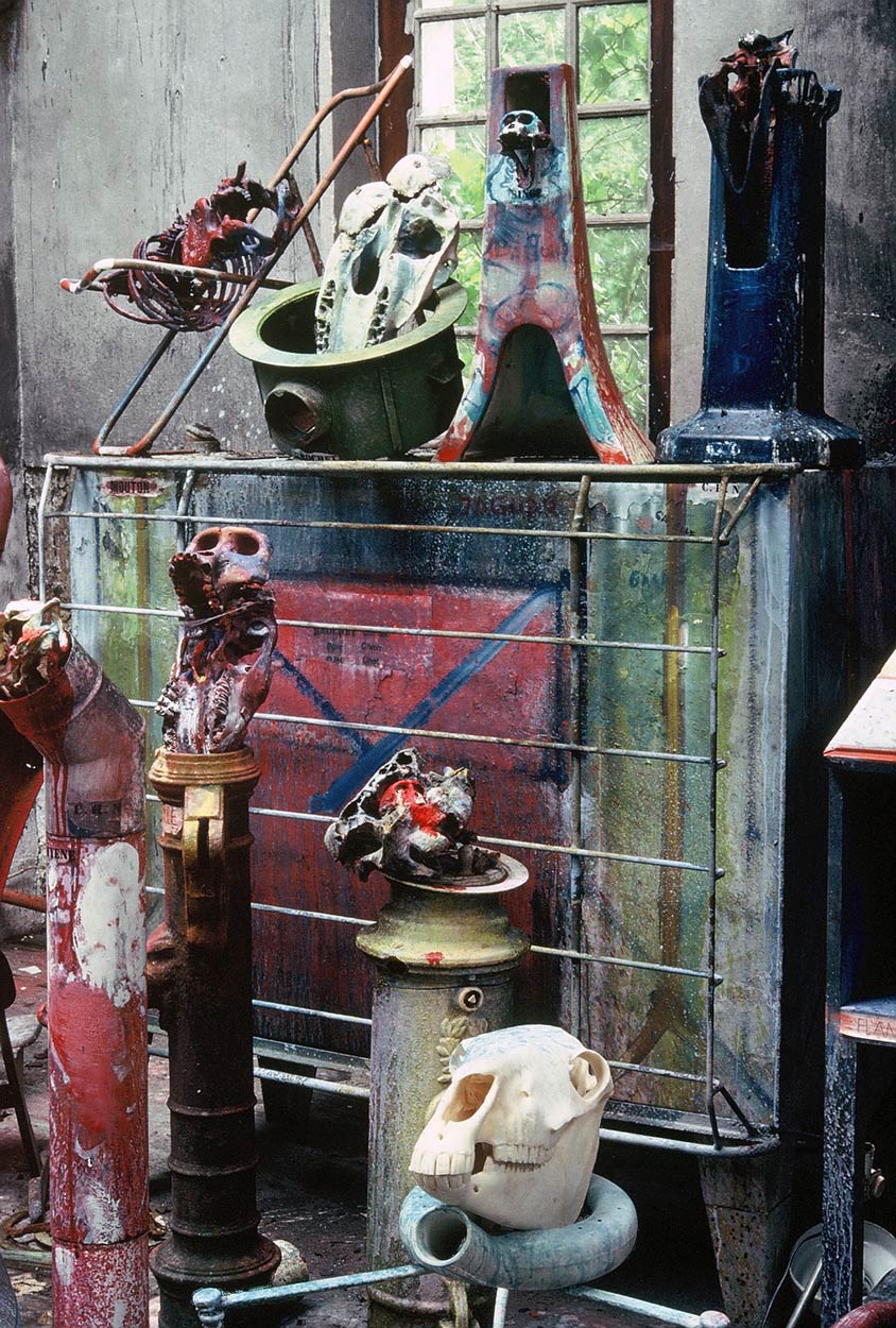 Sculptures dans l’atelier de Dado en 1989