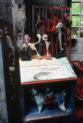 Sculptures at Dado’s studio in 1989.