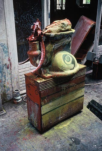 Sculptures at Dado’s studio in 1989.