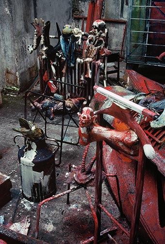 Sculptures at Dado’s studio in 1989.