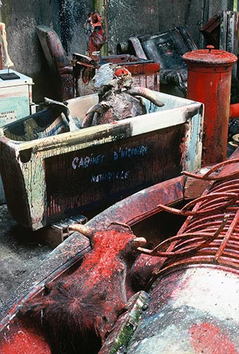 Sculptures at Dado’s studio in 1989.