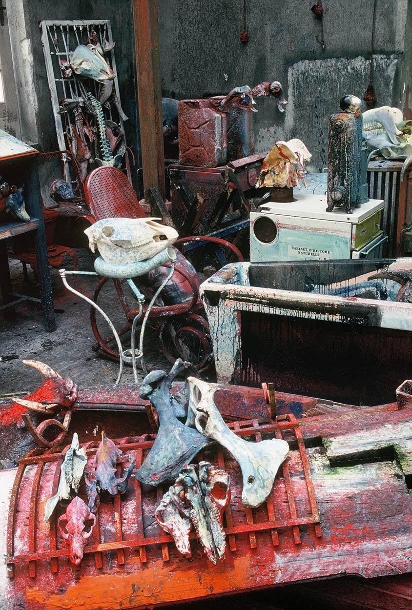 Sculptures dans l’atelier de Dado en 1989