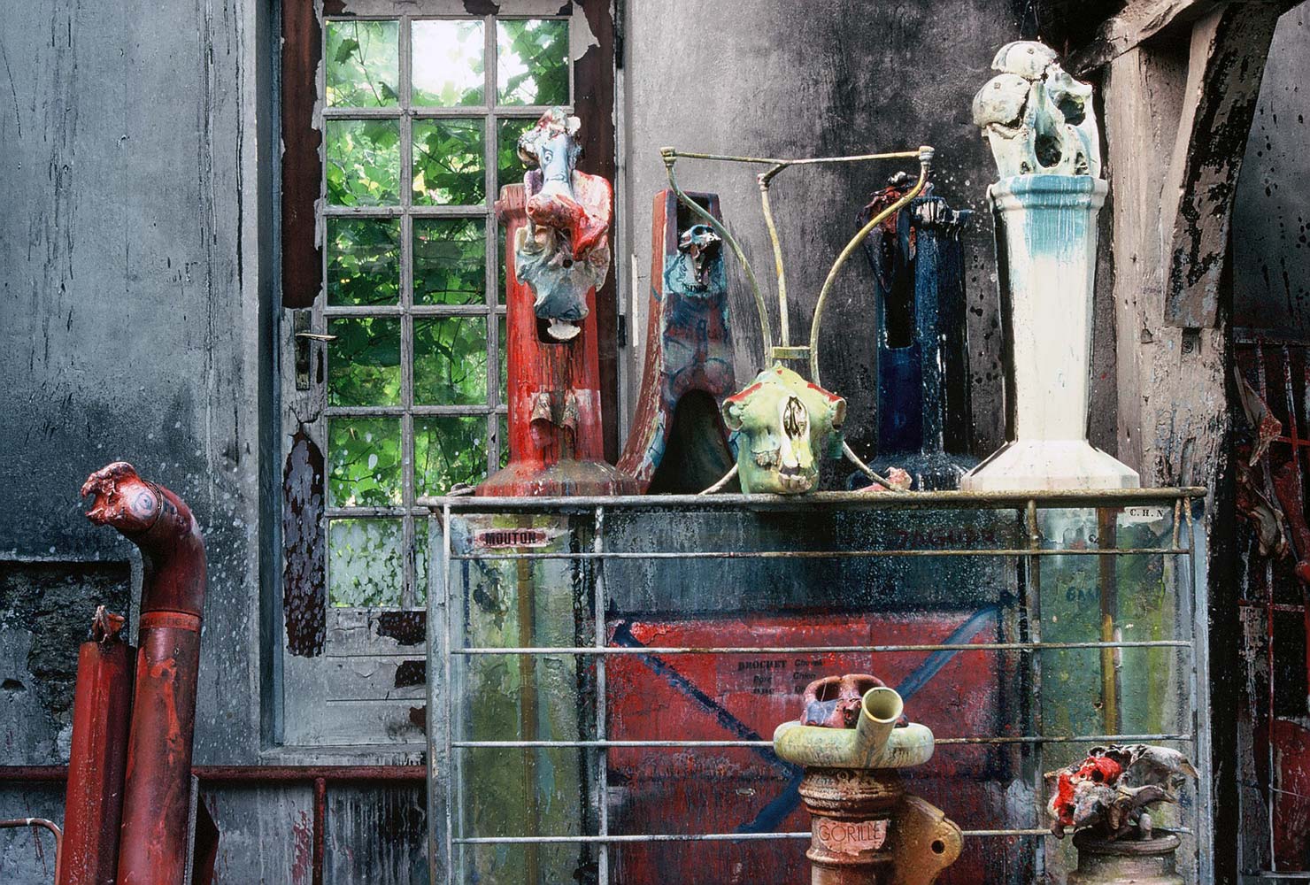 Sculptures at Dado’s studio in 1989