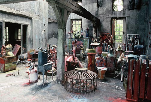 Sculptures at Dado’s studio in 1989.