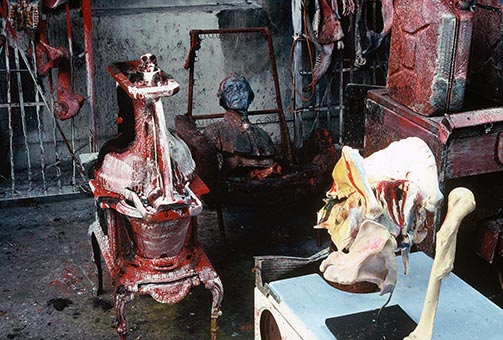 Sculptures at Dado’s studio in 1989.