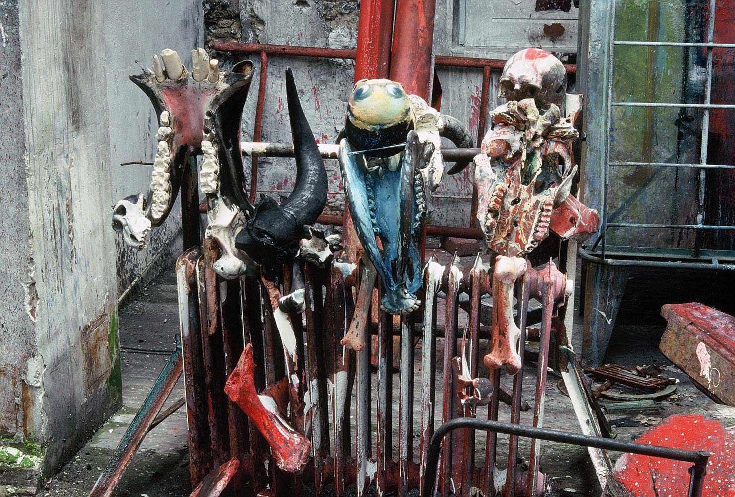 Sculptures at Dado’s studio in 1989