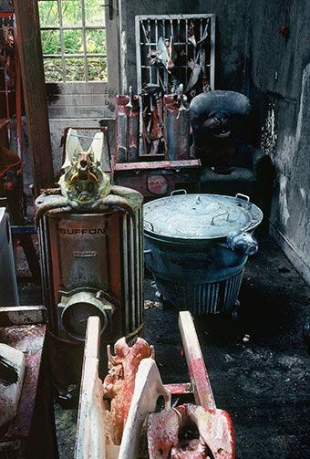 Sculptures at Dado’s studio in 1989.