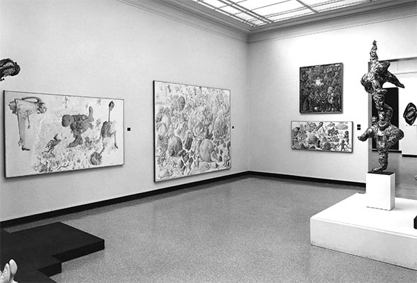 vue de l’exposition de 1966 au Art Institute of Chicago