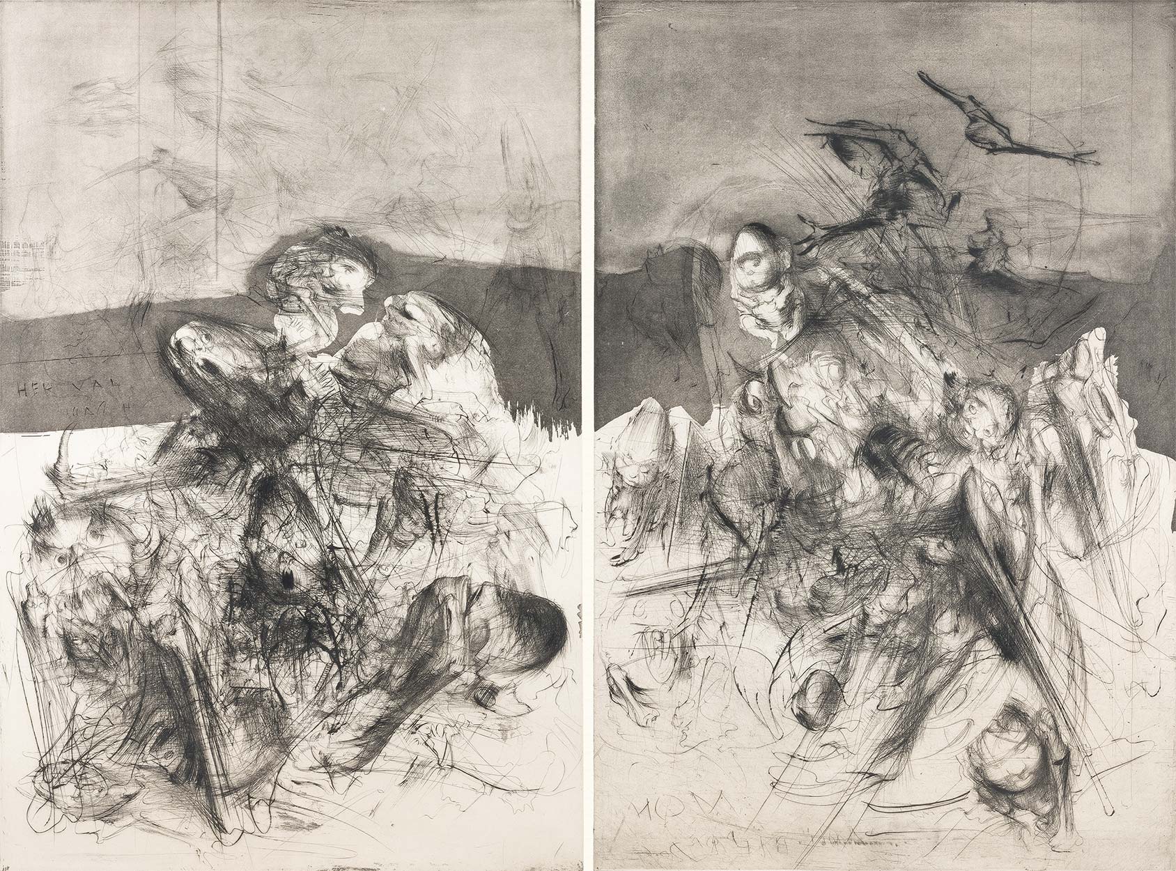 Dado : Gravure sans titre, 1981 (diptyque)