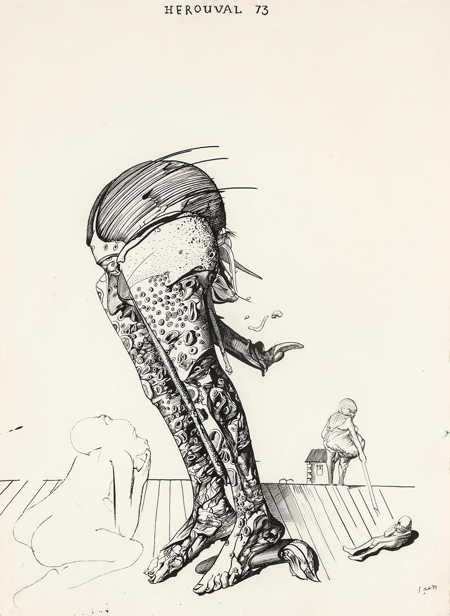 Dessin de Dado : Pali-Kao, 1973