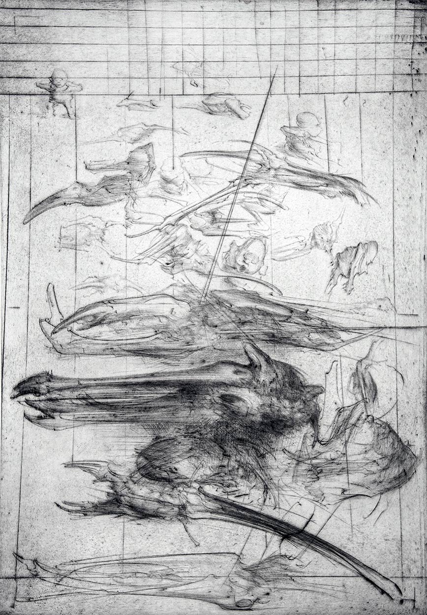 Gravure de Dado : Planche A, 2e état, 1981-1982