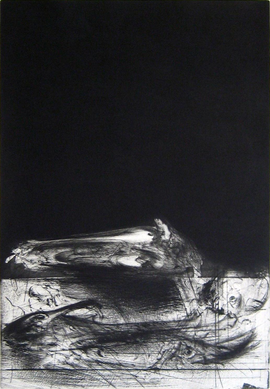 Gravure de Dado : Planche A, 4e état, 1981-1982