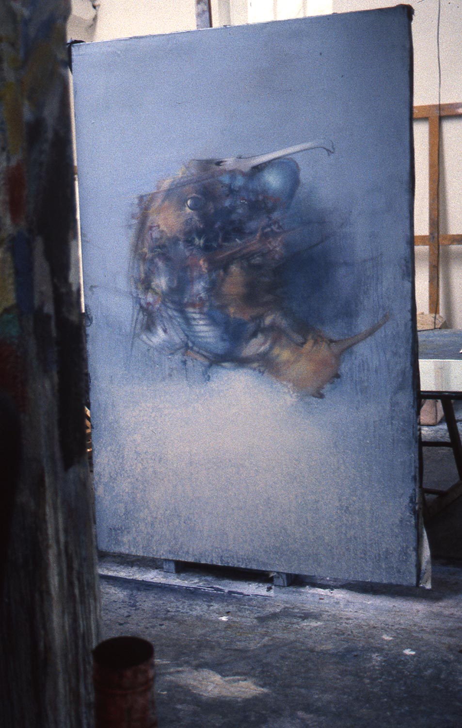 Dado’s studio in Hérouval in 1986