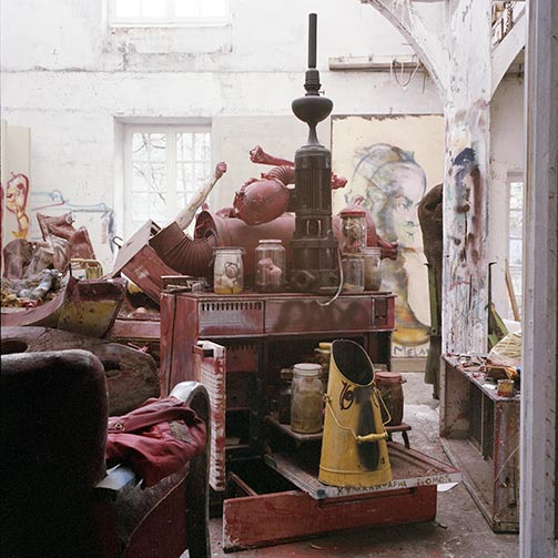 Sculptures at Dado’s studio in 1996