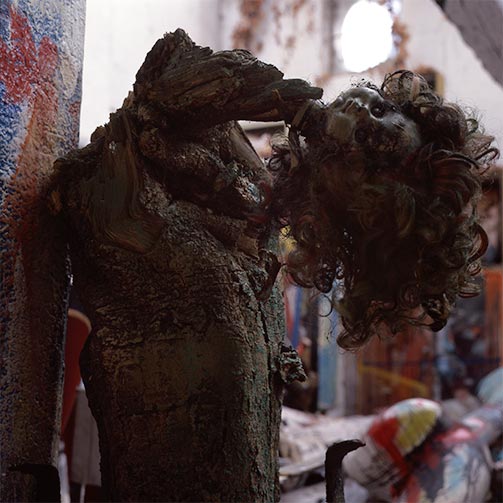 Sculptures at Dado’s studio in 1996