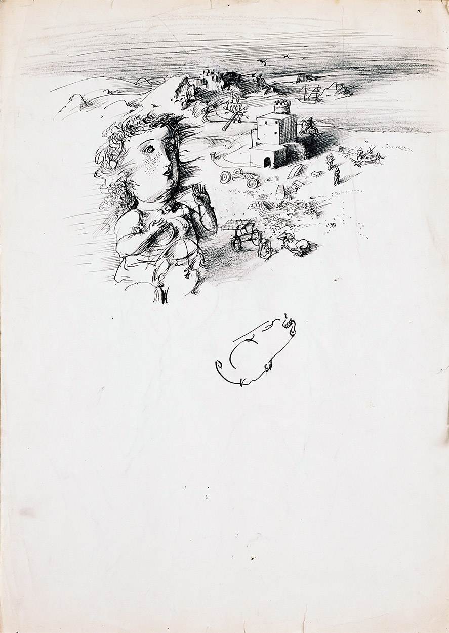 Dado’s drawing: Untitled, circa 1956