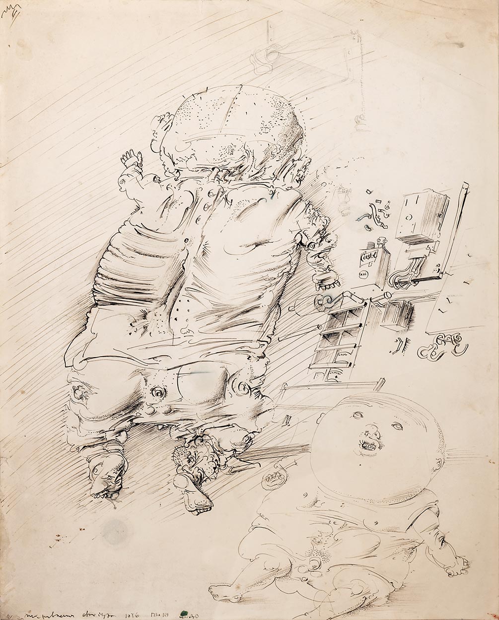 Dado’s drawing: Babies, 1956