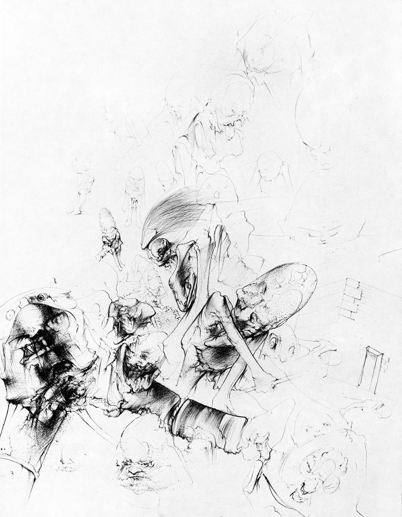Dado’s drawing: Hôtel Adam’s, 1978