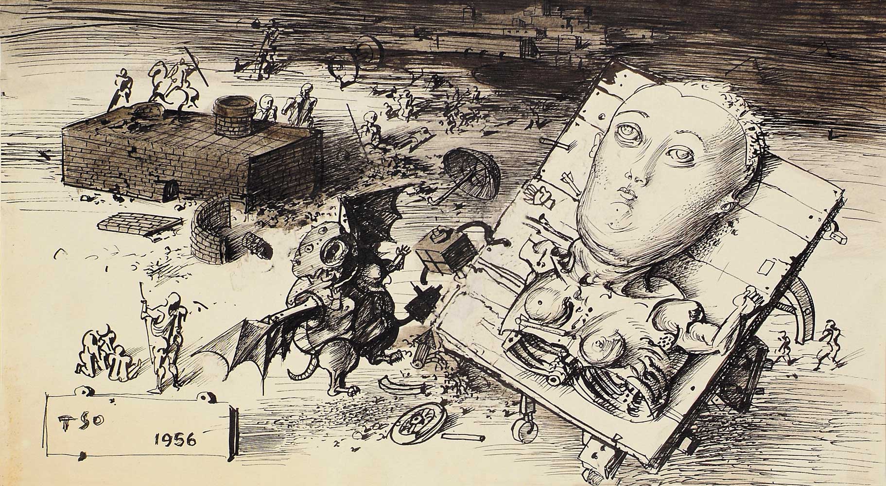Dadov crtež: Bojište, 1956